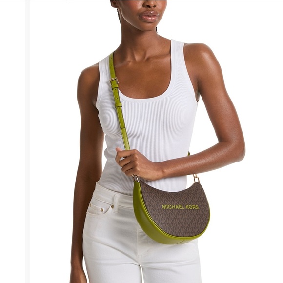 Michael Kors Kyla Small Convertable Pouchette in Blue and Black - Picture 8 of 8